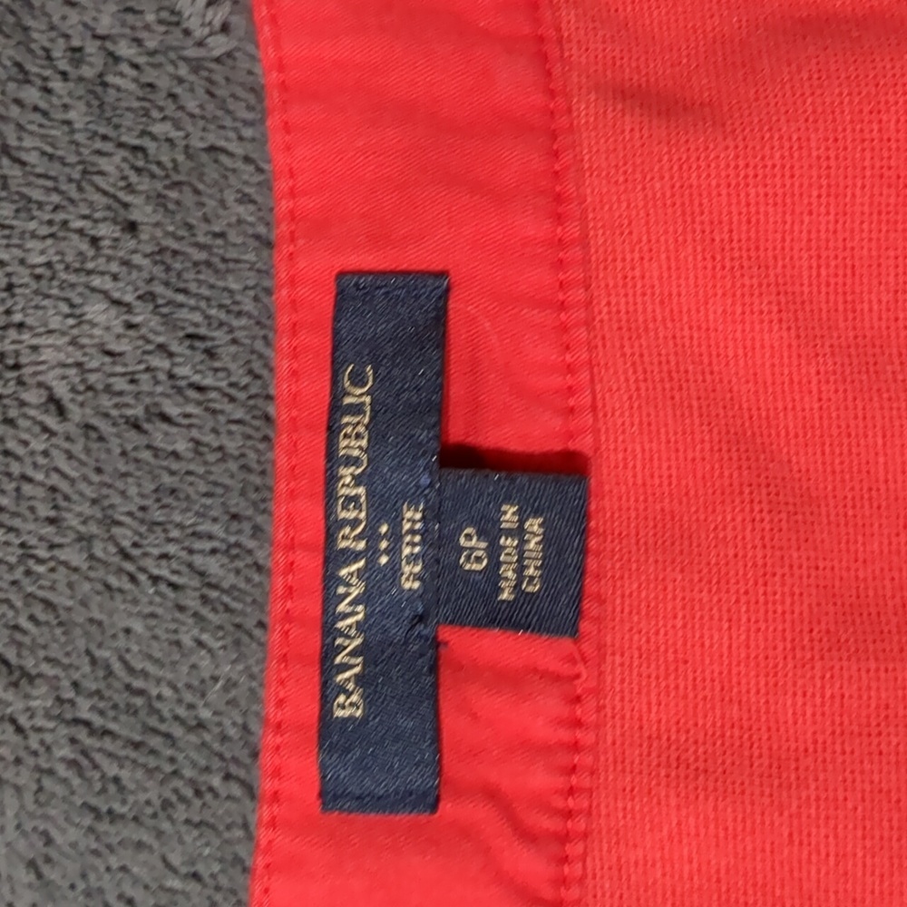 Banana Republic Cotton red midi Dress women's size 6 - Picture 3 of 11